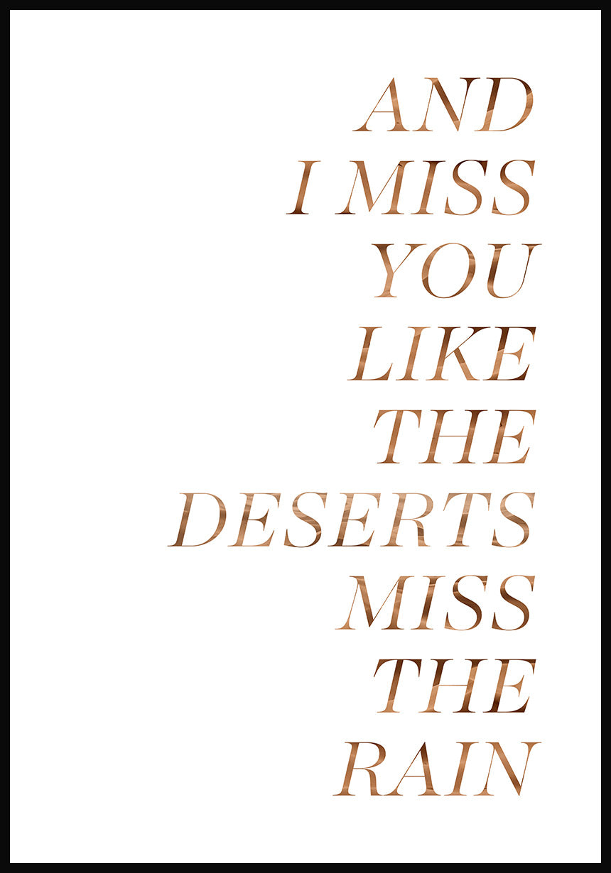 And I miss you Poster » online bestellen PAPERLY