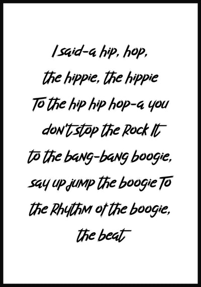 Poster lyrics rappers delight the sugarhill gang