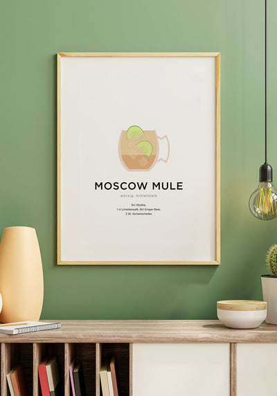 Moscow Mule Cocktail Poster Küchendeko