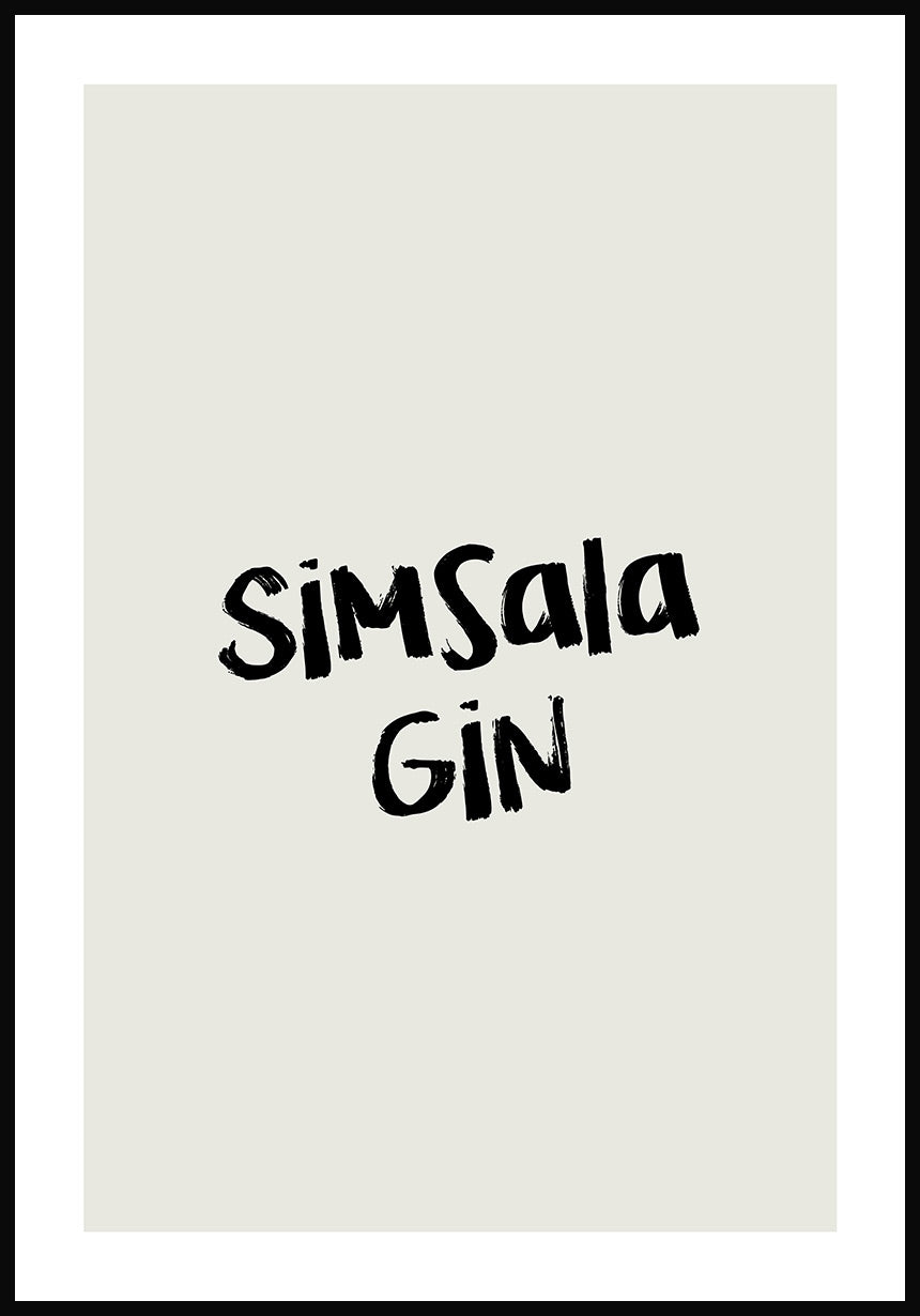 Poster Simsala Gin olivgrün