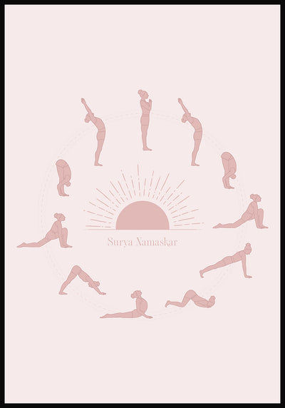 Poster Yoga Sonnengruß surya namaskar