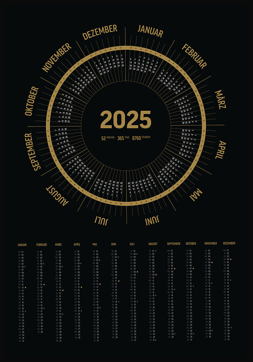 Stylischer Jahreskalender 2025