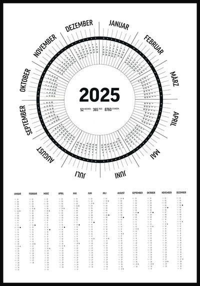 Stylischer Jahreskalender 2025