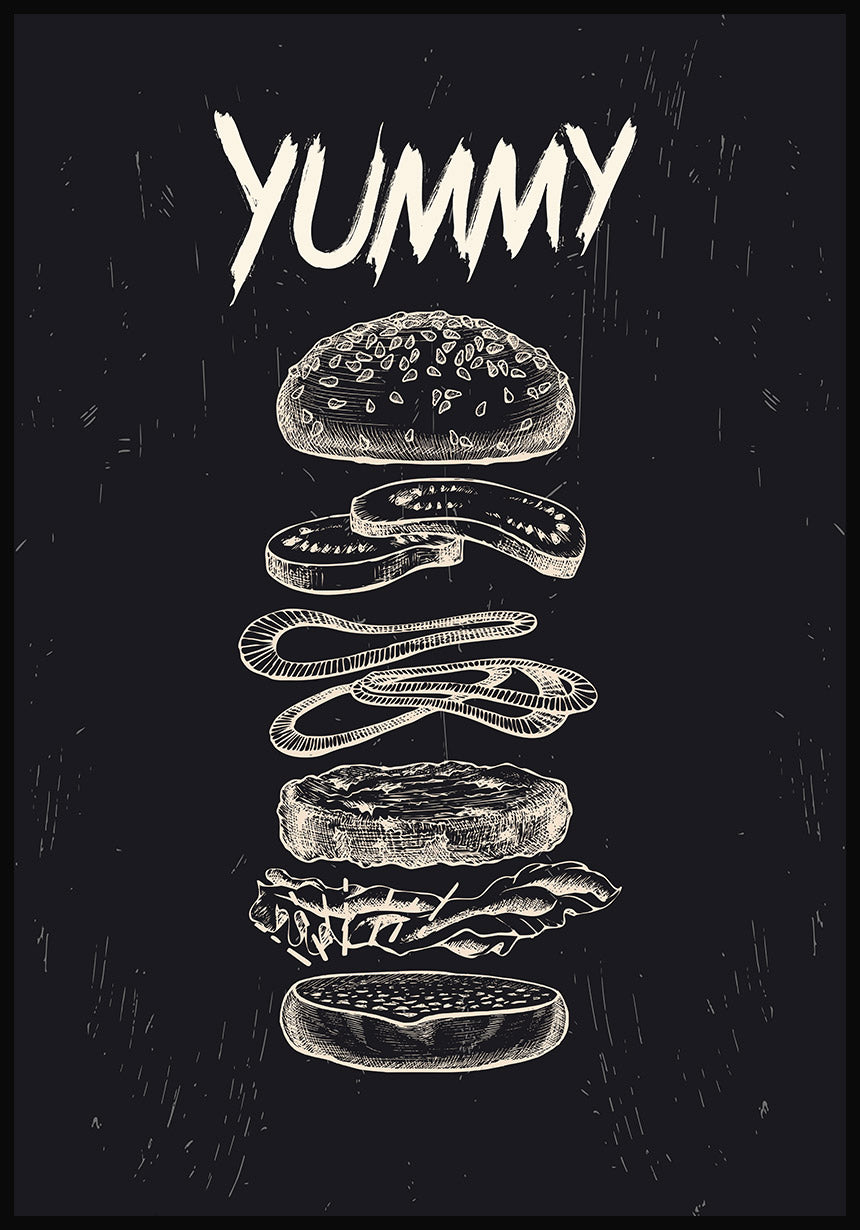 Burger Anatomie Poster