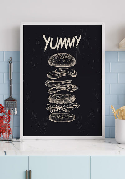 Burger Anatomie Poster Yummy