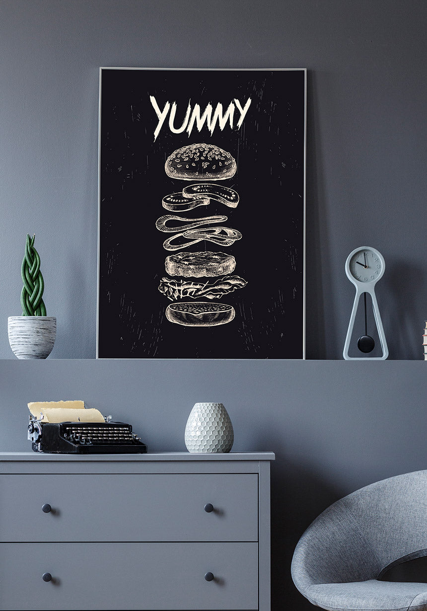 Burger Anatomie Poster Küchenposter