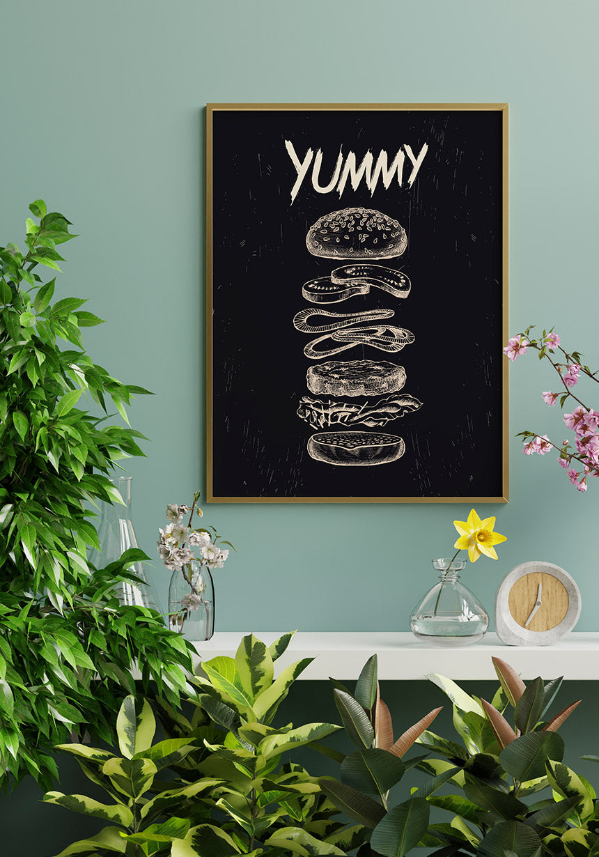 Burger Anatomie Poster zusammensetzung