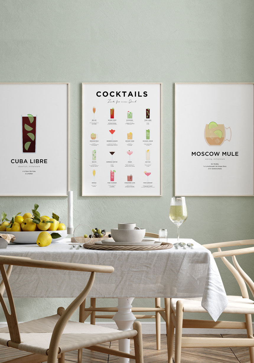 Cocktail Poster Set
