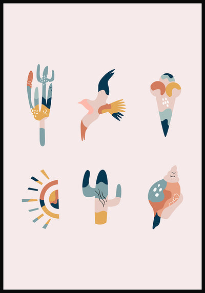Illustrations Poster Boho Collection Summer Vibes