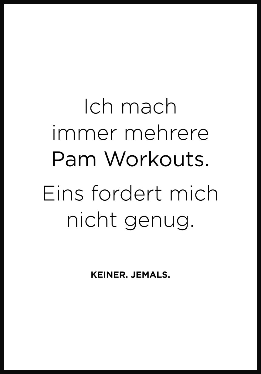 Pamela Reif Spruch Poster Workout