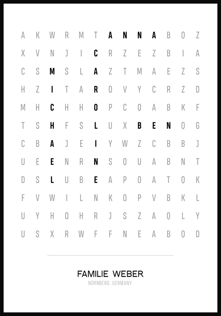 Poster Kreuzworträtsel » online bestellen