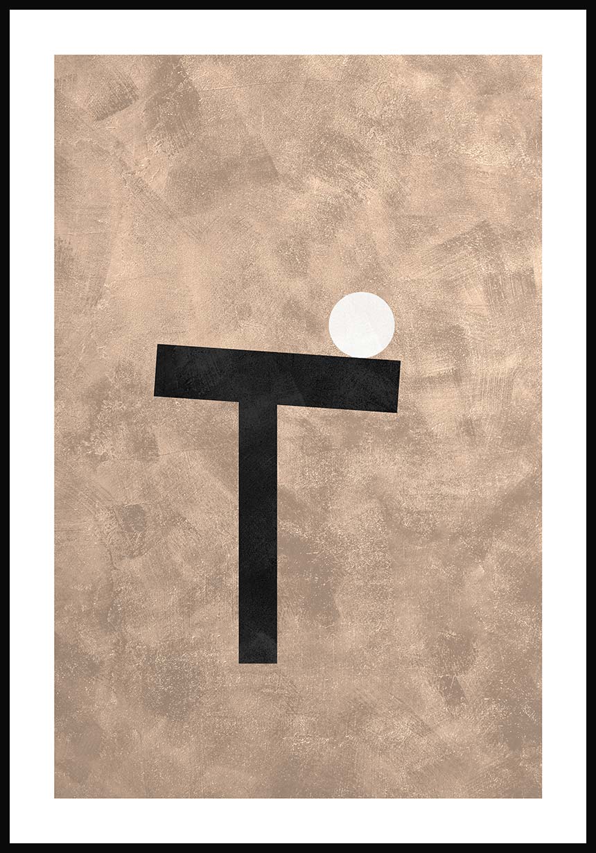 T mit Kreis Bauhaus Poster