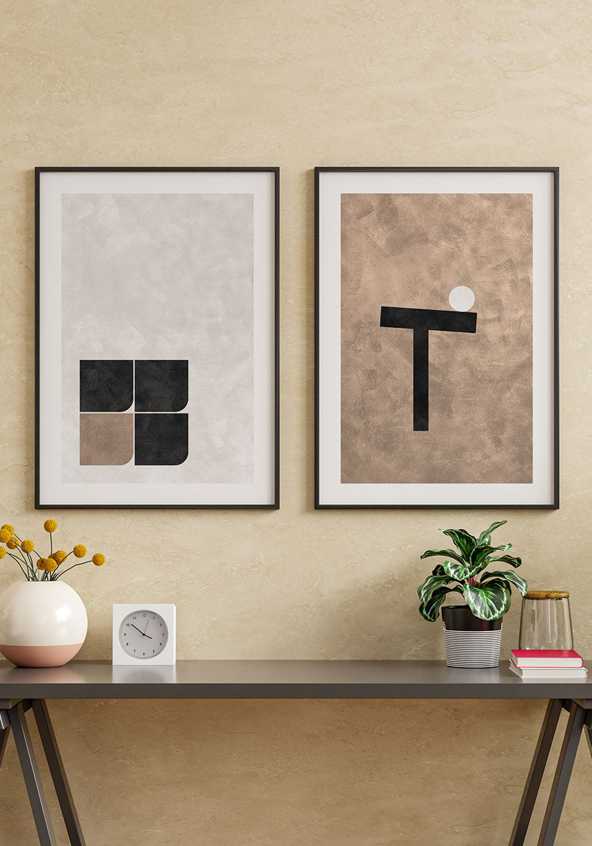 T mit Kreis Bauhaus Poster Bilderwand