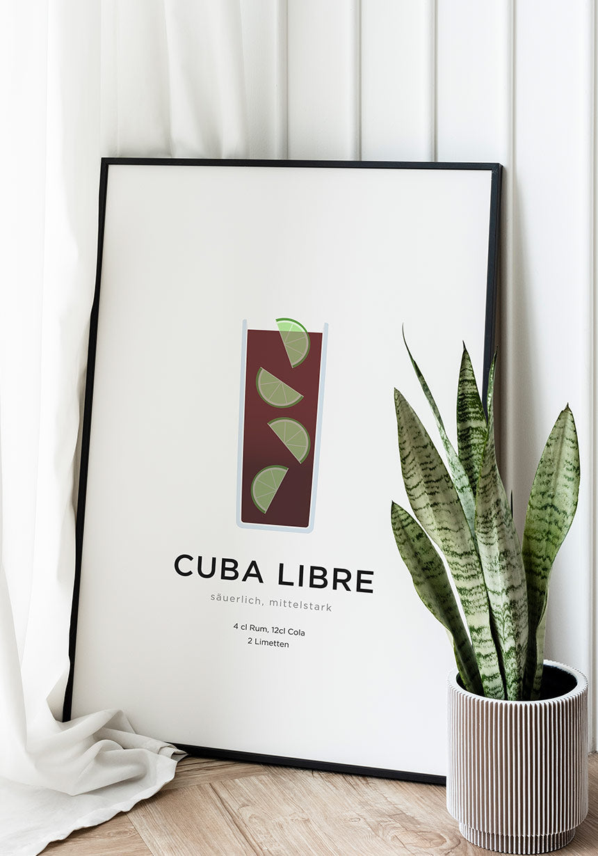 Cuba Libre Cocktail Poster als Geschenk