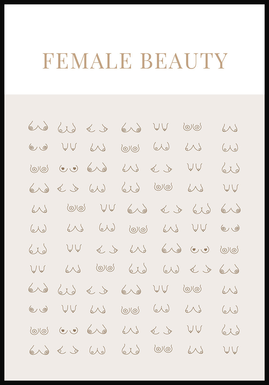 Poster female beauty busenformen