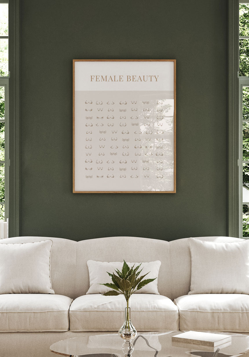 Poster female beauty busenformen im Wohnzimmer
