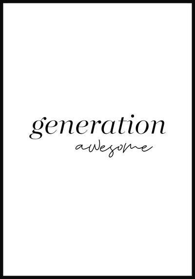 Generation awesome Poster