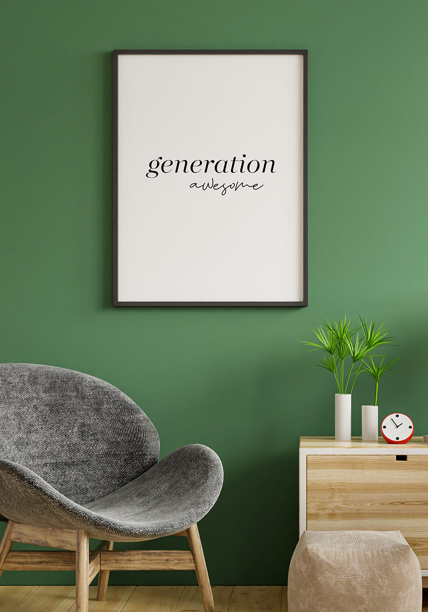 Generation awesome Poster Geschenk