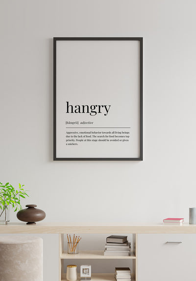 Hangry Poster für alle hungrigen