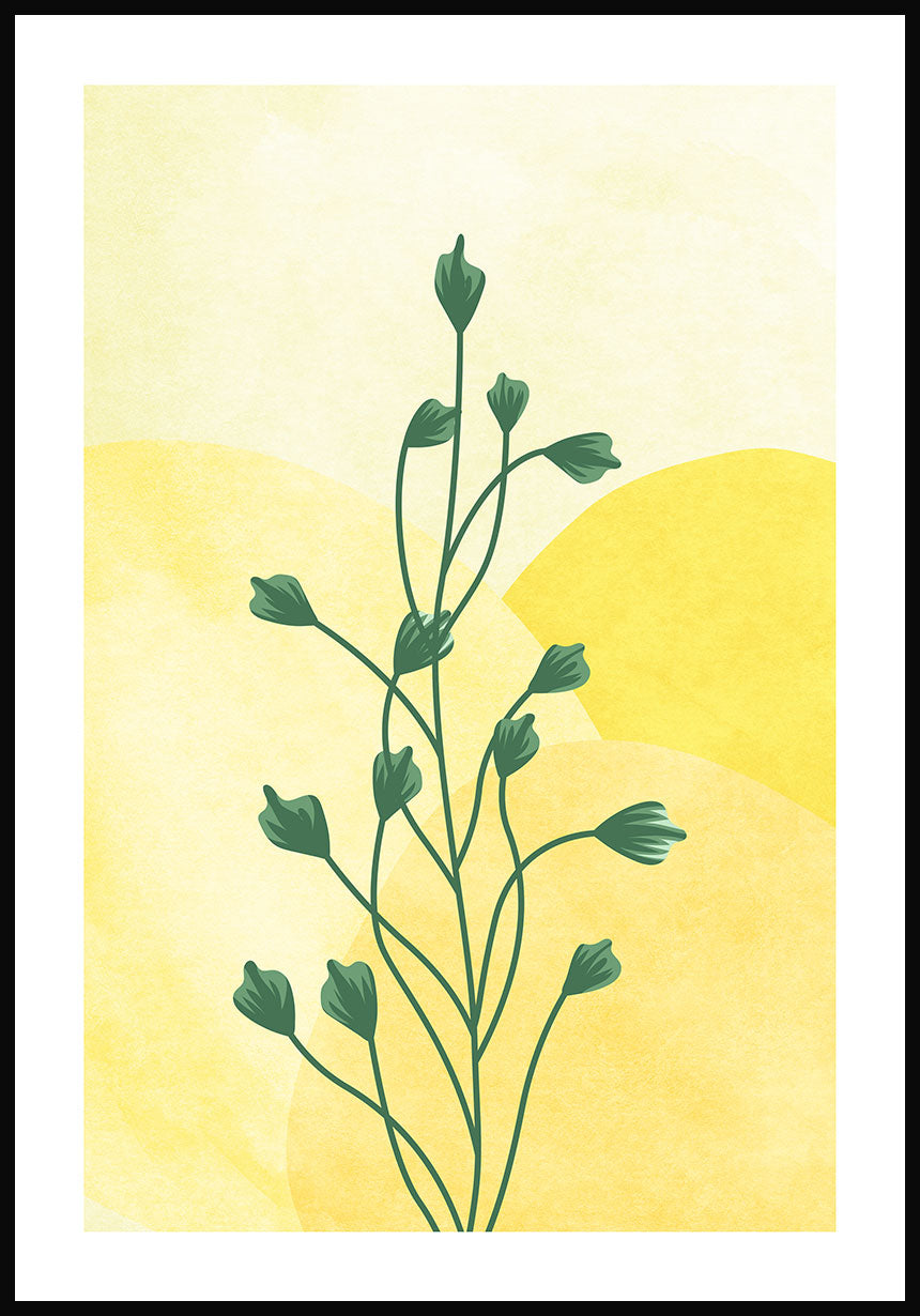 Poster Illustration Green Plant No. 1