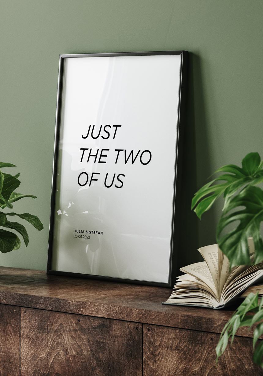 Just the two of us - personalisiertes Poster als Geschenk