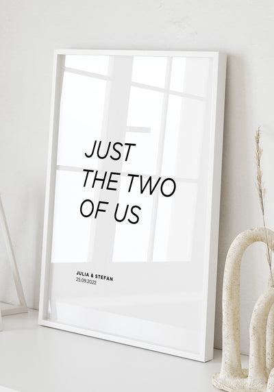 Just the two of us - personalisiertes Poster modern