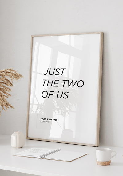 Just the two of us - personalisiertes Poster für Zuhause
