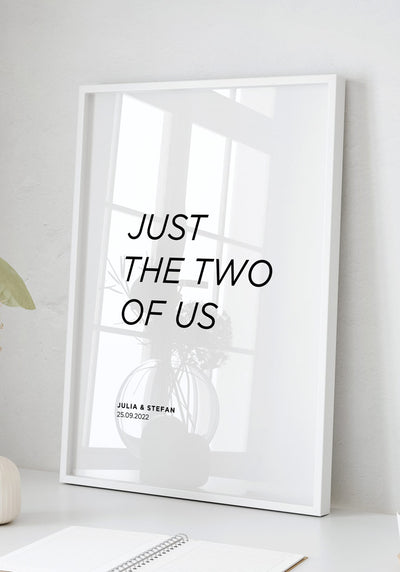 Just the two of us - personalisiertes Poster für den Partner