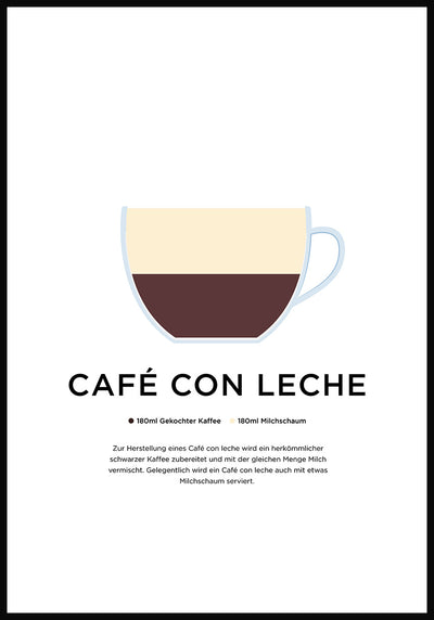 Café con leche Poster