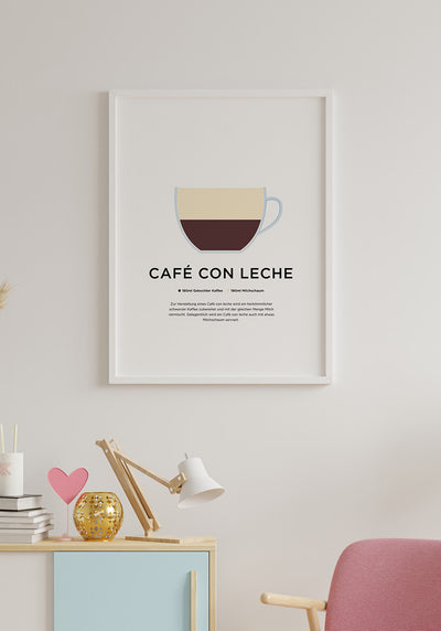 Café con leche Poster Wanddeko