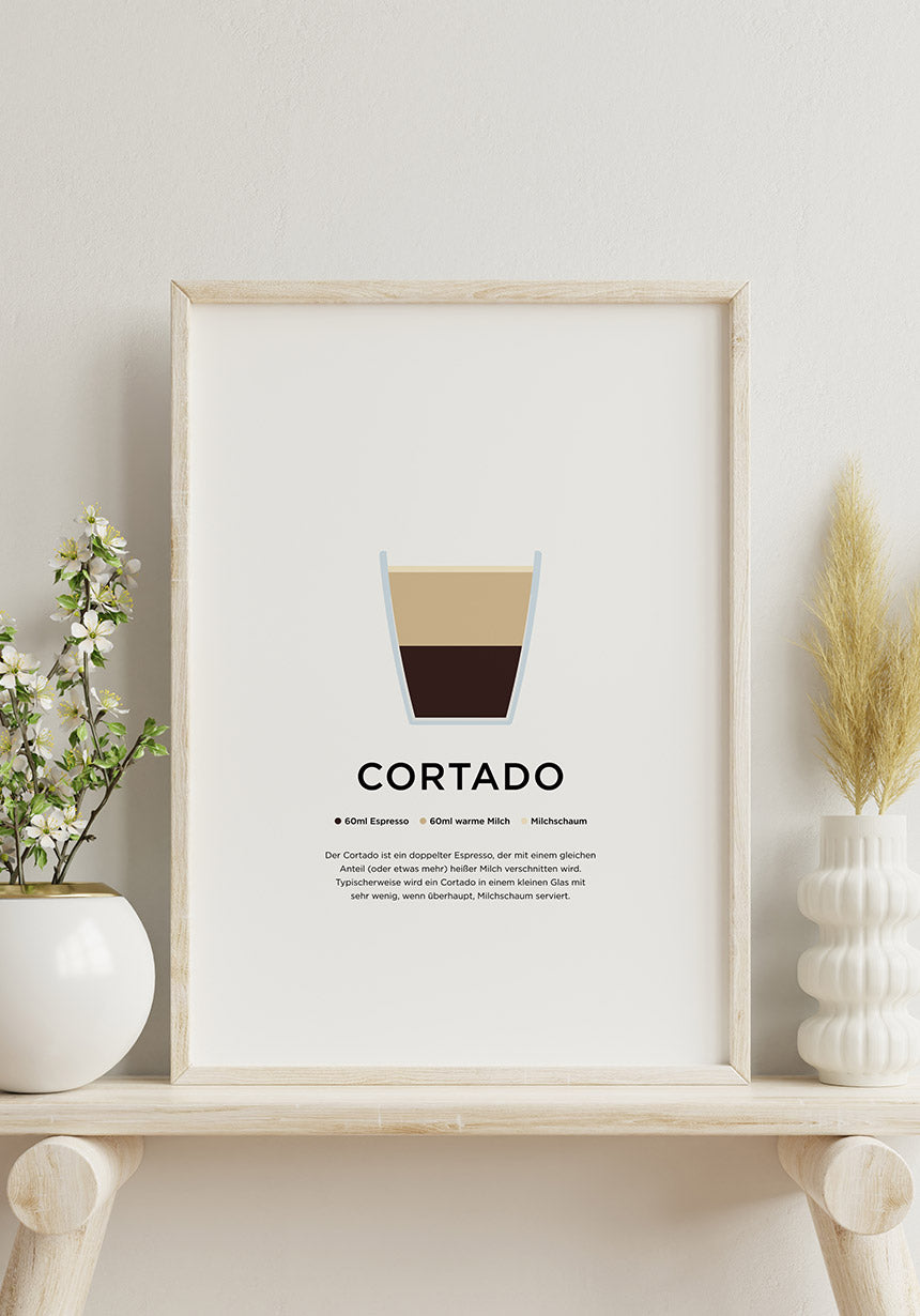 Cortado Kaffee Poster