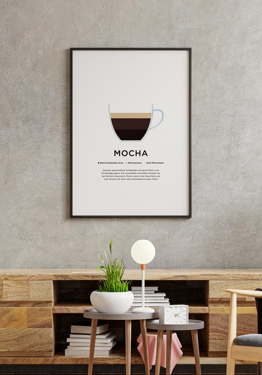 Mocha Kaffee Poster Geschenk