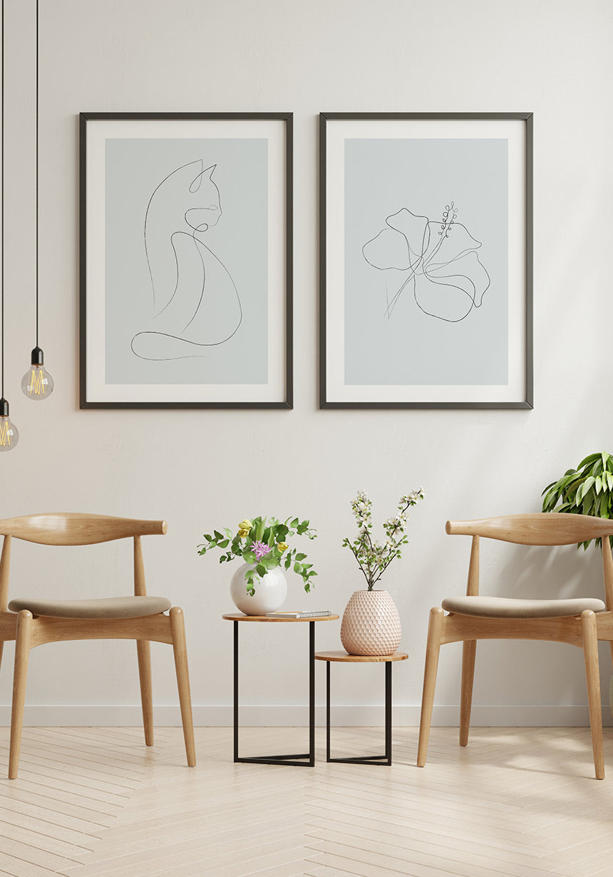 Art | PAPERLY Line Katze - Poster
