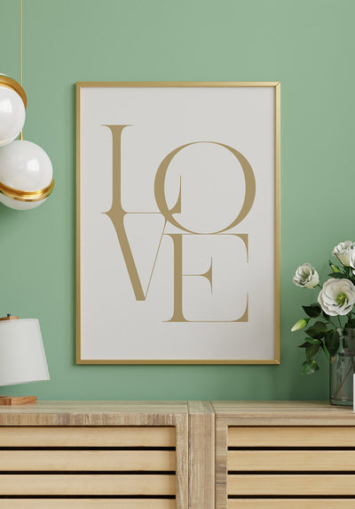 Love Typografie Poster für Zuhause