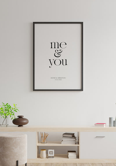 Me and You personalisierbares Poster mit Namen