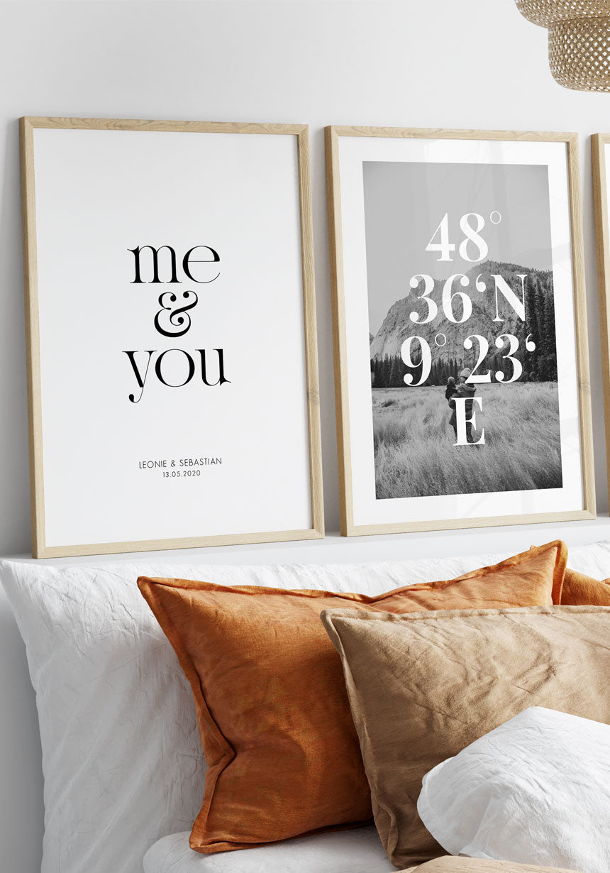 Me and You personalisierbares Poster Set