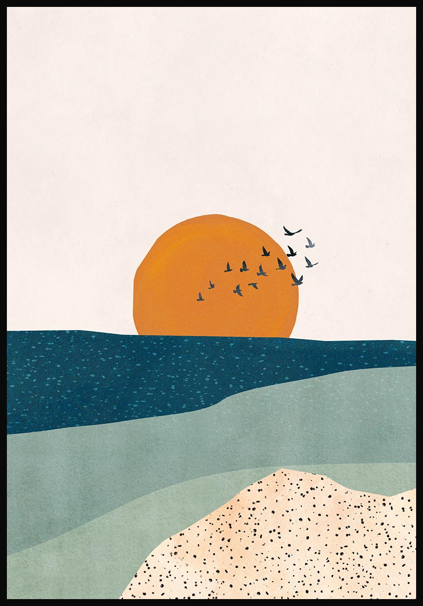Poster Meer und Strand Luna e sole