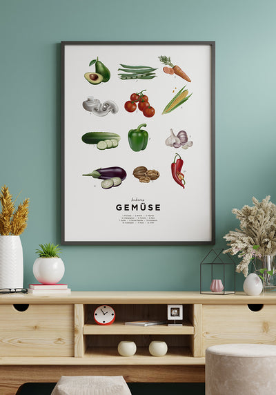 Gemüsesorten Poster Wohnzimmer
