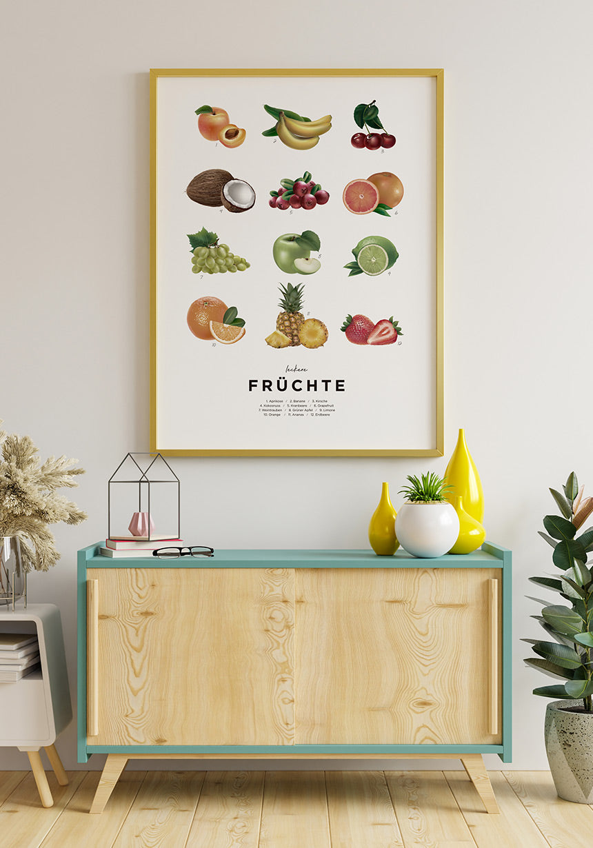 Leckere Früchte Poster Küchenposter