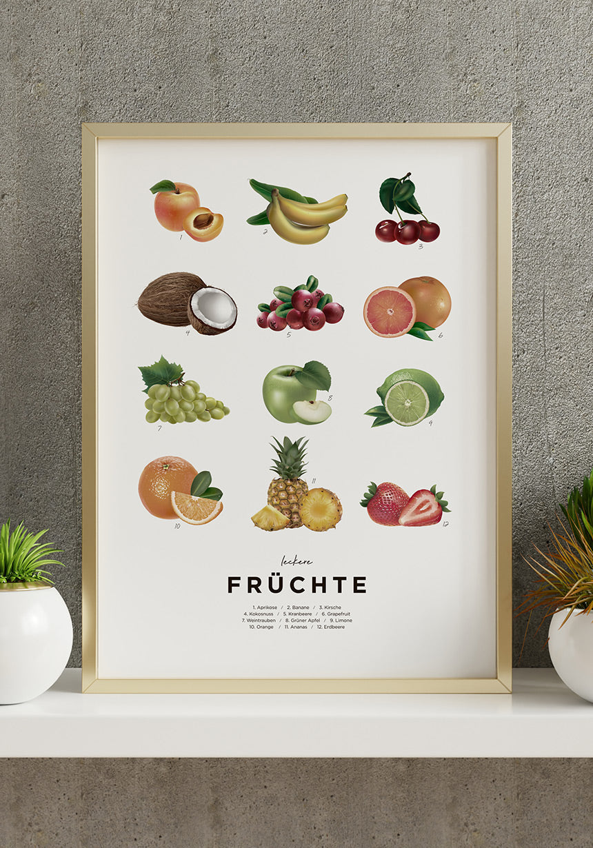 Leckere Früchte Poster für Zuhause