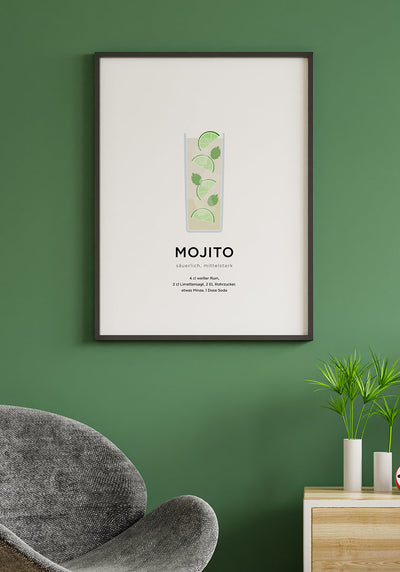 Mojito Cocktail Poster als Geschenk