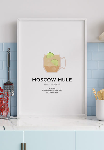 Moscow Mule Cocktail Poster für die Küche