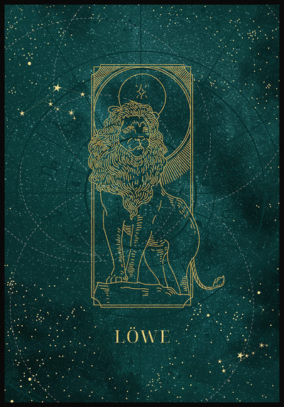 Sternzeichen Poster Löwe