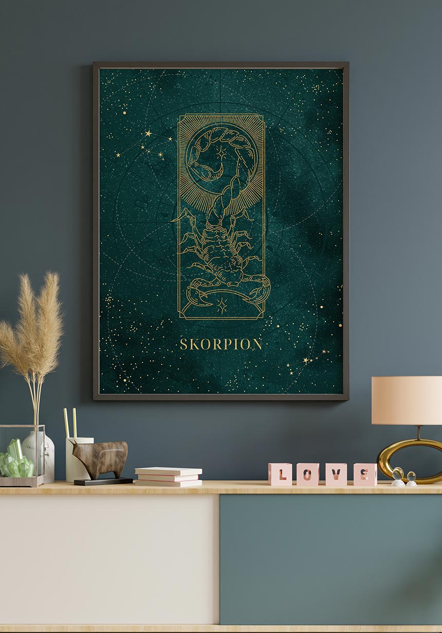 Sternzeichen Poster Skorpion
