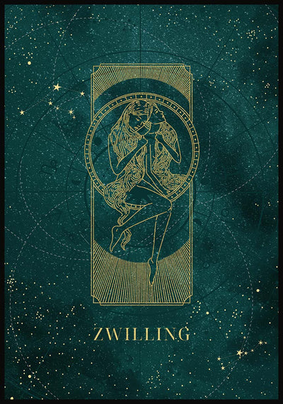Sternzeichen Poster Zwilling