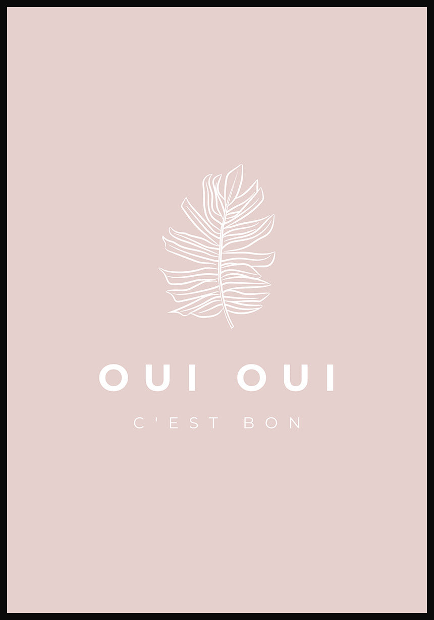 Poster Oui Oui Typografie pastel world