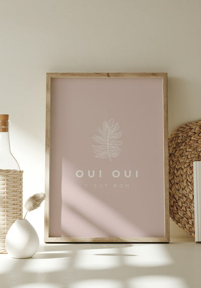 Poster Oui Oui Typografie pastel world Wohnzimmer BIlderrahmen