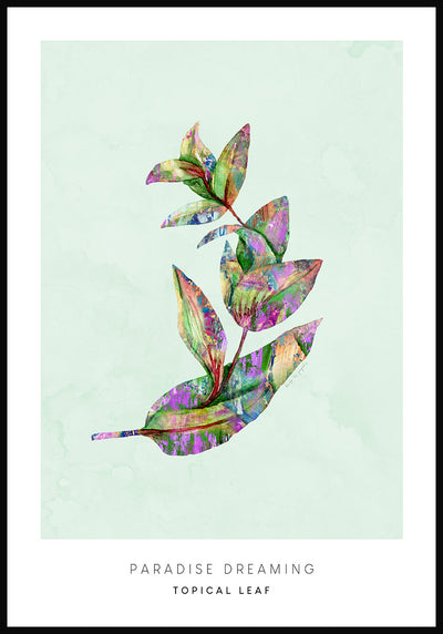 Poster tropisches Palmenblatt