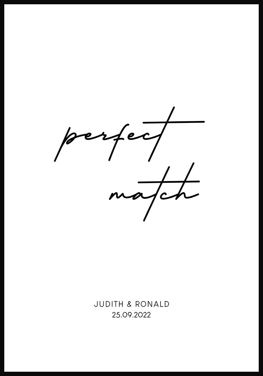 Perfect Match Typografie - Personalisierbares Poster