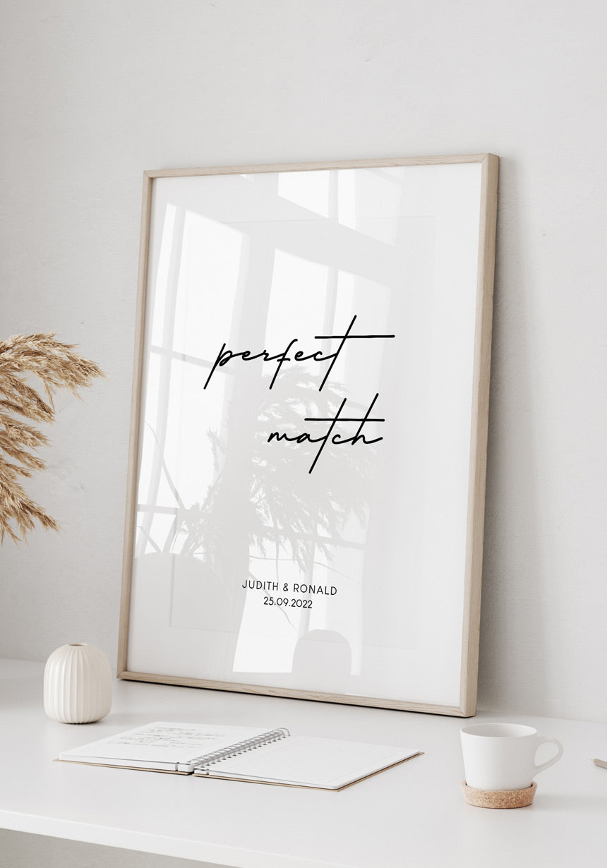 Perfect Match - Personalisierbares Poster